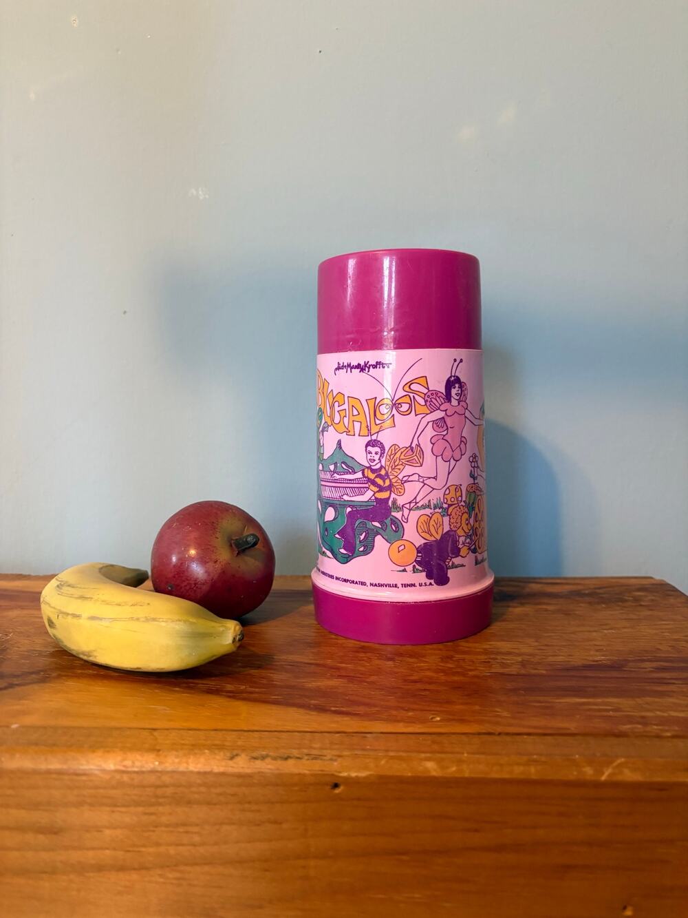 1971 Vintage Bugaloos pink Aladdin Thermos